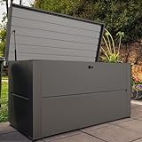 ILESTO Aufbewahrungsbox aus Stahl, Benni-Boy (401L): Auflagenbox wasserdicht L | Kissenbox für Ihren Garten 135x65x69cm | Stauraum für den Außenbereich | Anthrazit - 7