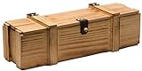Amazinggirl Weinbox Geschenk-Box Holz Holzbox mit Deckel Holzschatulle Holzschachtel Schatulle Weinkiste Holzkiste mit Holzwolle