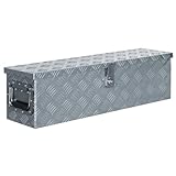 vidaXL Aluminiumkiste 80,5x22x22cm Alu Box Koffer Werkzeugbox Transportkiste