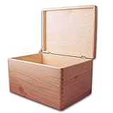 MidaCreativ Aufbewahrungsbox/Holzbox mit Deckel ohne Grifflöcher Kiefer, Gr. 3